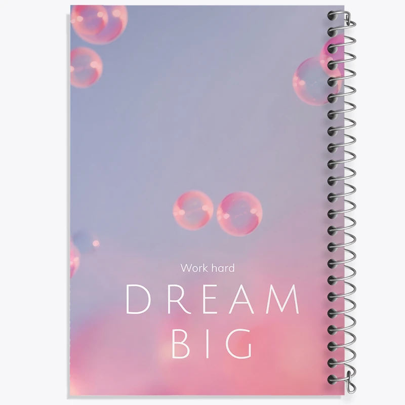 دفتر ژورنال نویسی 50 برگ خندالو مدل نقطه ای طرح Work Hard Dream Big کد N2323
