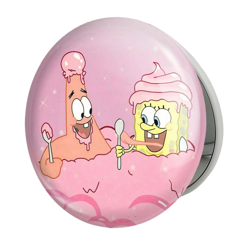 آینه جیبی خندالو طرح باب اسفنجی و پاتریک مدل تاشو کد 1345 