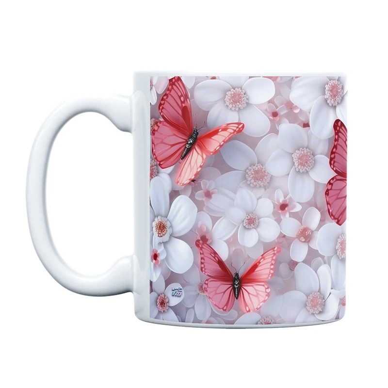 ماگ حس آمیزی طرح پروانه مدل کلاسیک کد 95