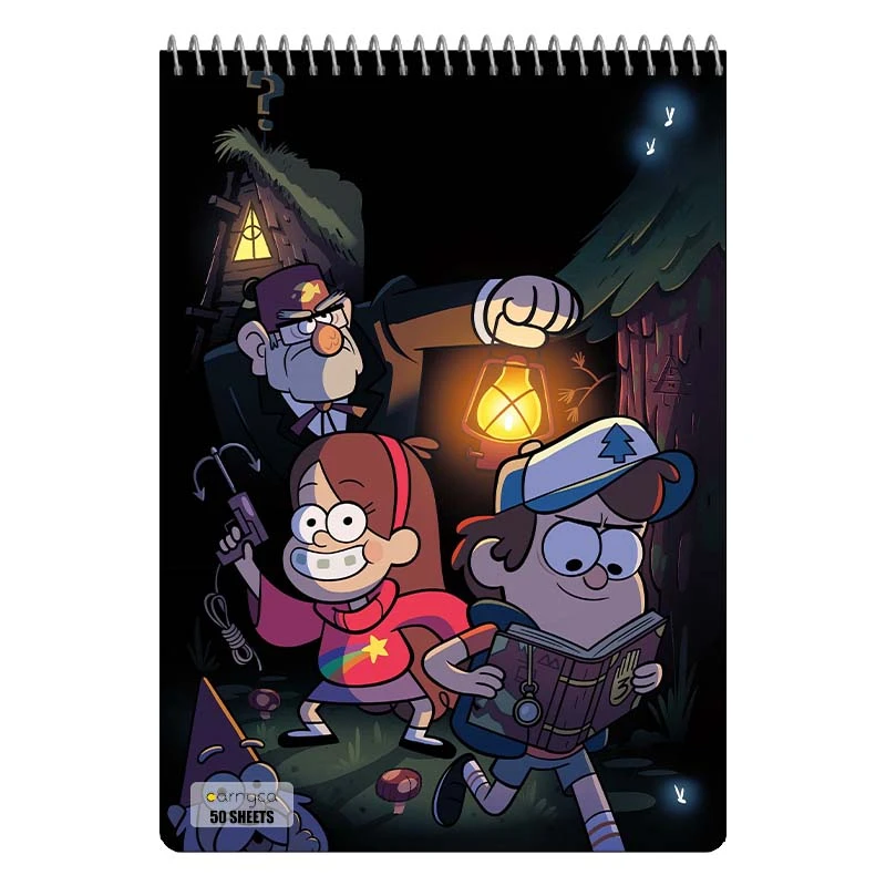 دفتر نقاشی 50 برگ سیمی کارنیکا طرح آبشار جاذبه Gravity Falls کد 72930