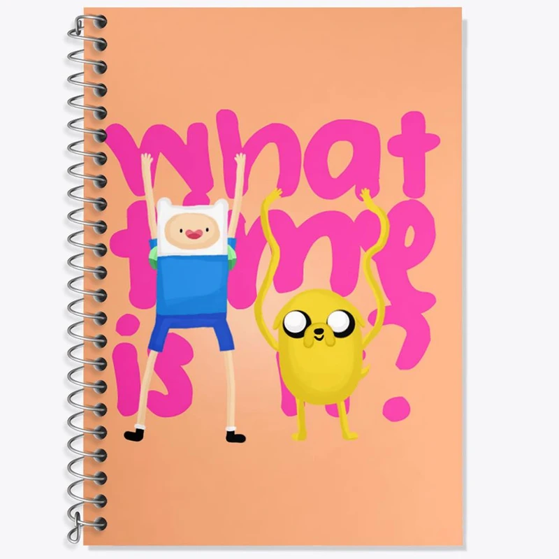 دفتر زبان 50 برگ خندالو مدل سه خط طرح جیک و فین وقت ماجراجویی Adventure Time کد 20806