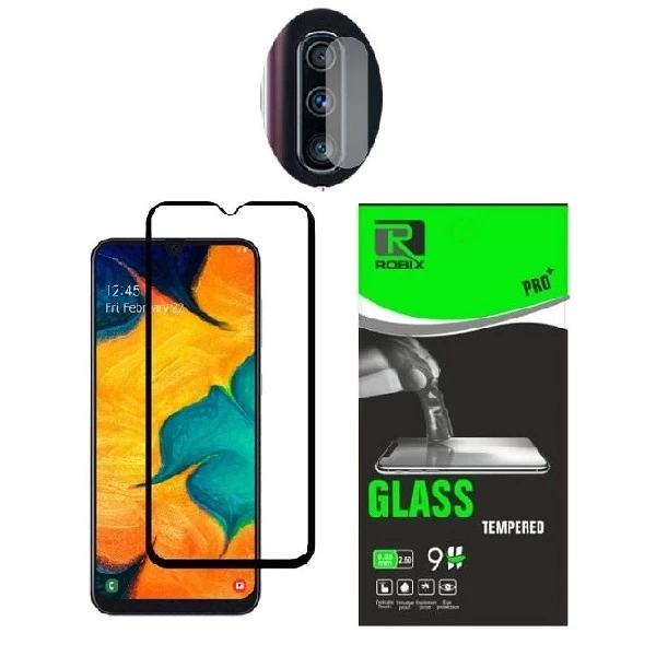 محافظ صفحه نمایش روبیکس مدل FL-A70 مناسب برای گوشی موبایل سامسونگ Galaxy A70 به همراه محافظ لنز دوربین