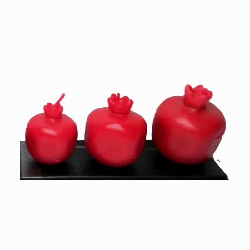 شمع مدل انار یلدایی مجموعه 3 عددی