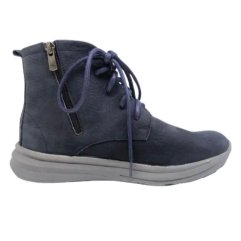 نیم بوت زنانه سرزمین چرم مدل 5194 رنگ سرمه ای