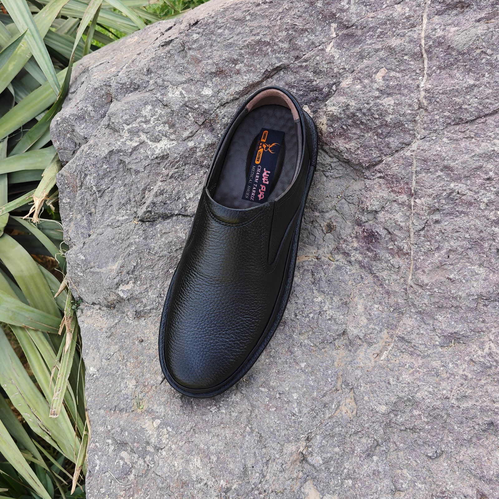 کفش طبی مردانه چرم تبریز مدل مطمئن رنگ مشکی  -  - 13