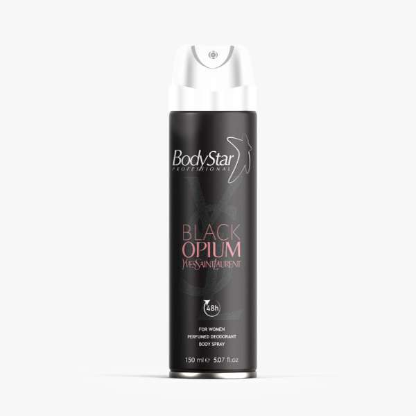اسپری بدن زنانه بادی استار مدل BLACK OPIUM حجم 150 میلی لیتر
