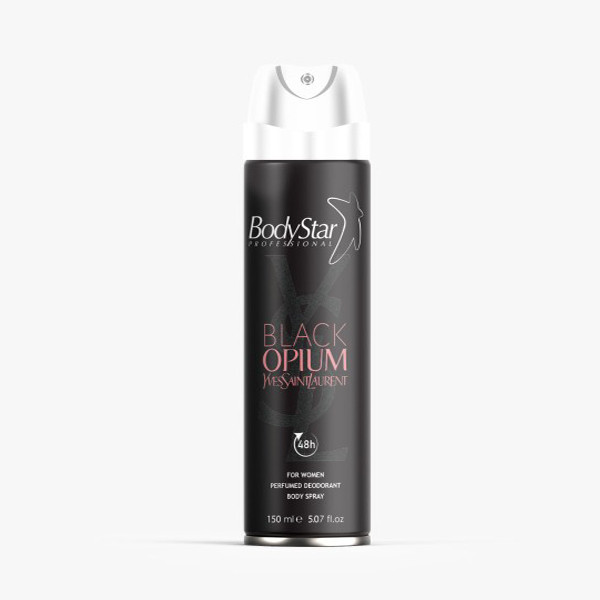 اسپری بدن زنانه بادی استار مدل BLACK OPIUM حجم 150 میلی لیتر