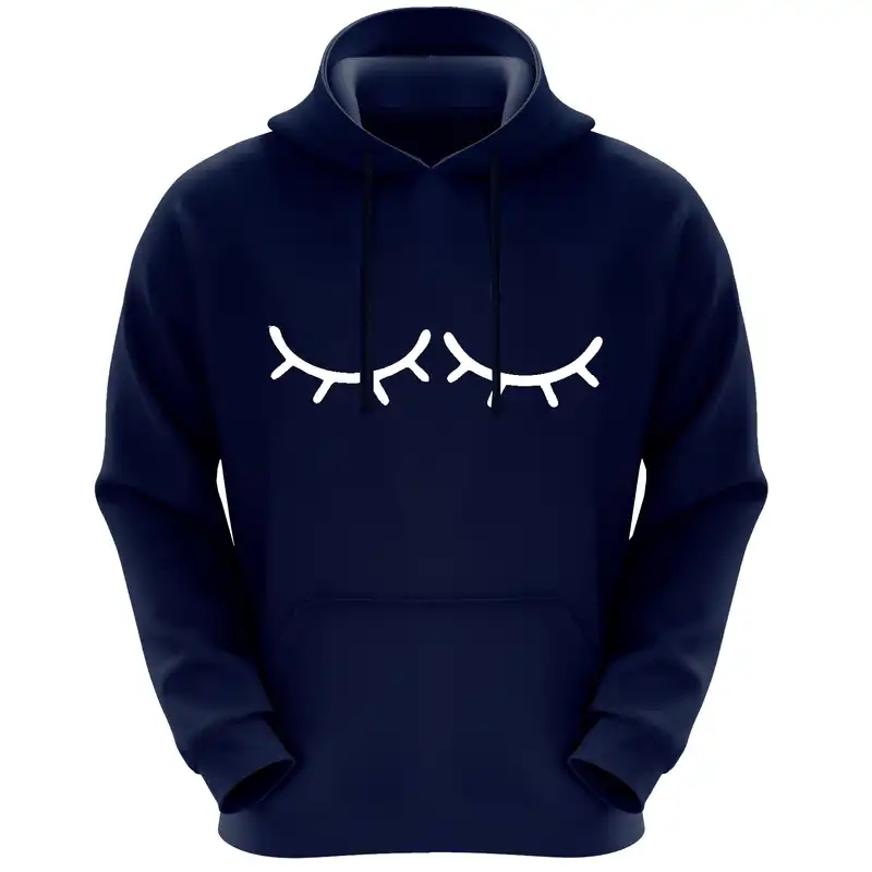 هودی زنانه مدل چشم F266 رنگ سرمه ای