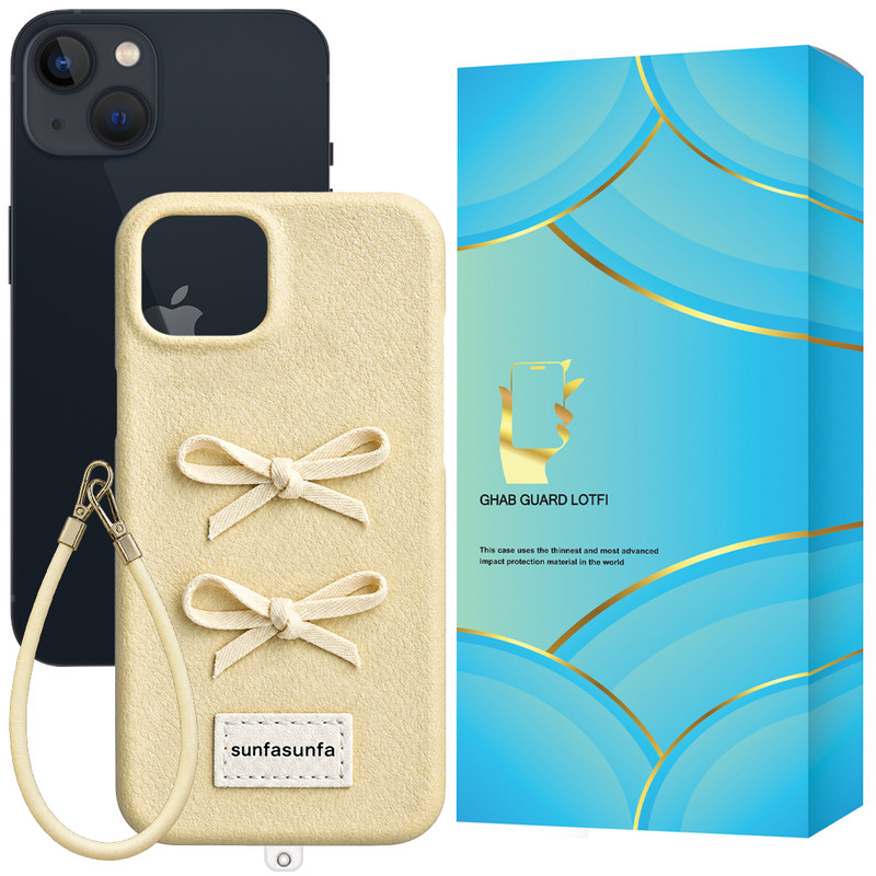 کاور قاب گارد لطفی مدل BOWZRD مناسب برای گوشی موبایل اپل iPhone 13 / iPhone 14 به همراه بندآویز