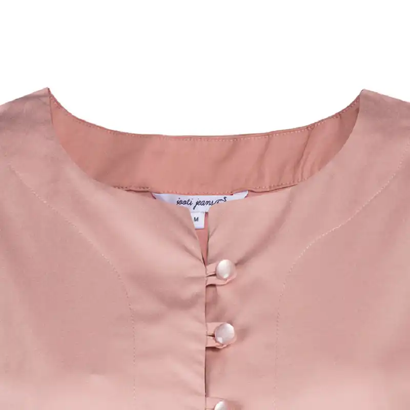 تاپ زنانه جوتی جینز مدل یقه گرد کد 200230 رنگ صورتی چرک