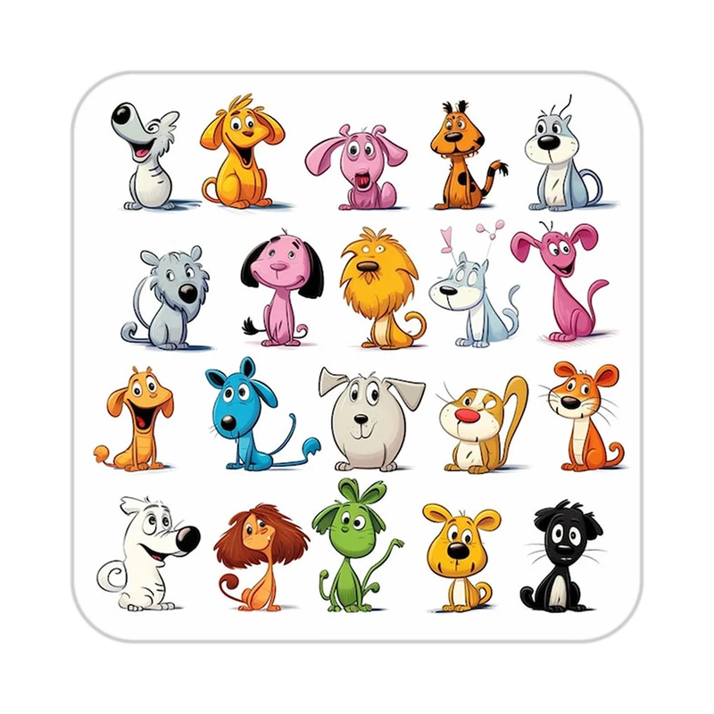 زیر لیوانی کاکتی طرح حیوانات کارتونی مدل mp27731