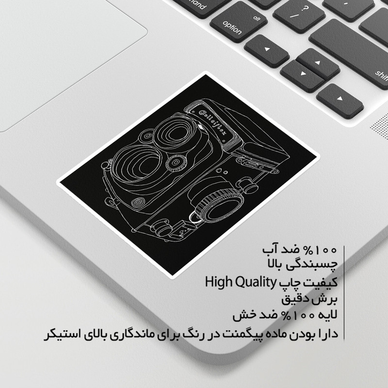 استیکر لپ تاپ ماسا دیزاین طرح دوربین مدل STK1378