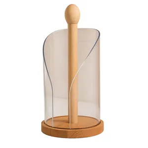 پایه رول دستمال کاغذی لیمون مدل چوبی کد HS2254