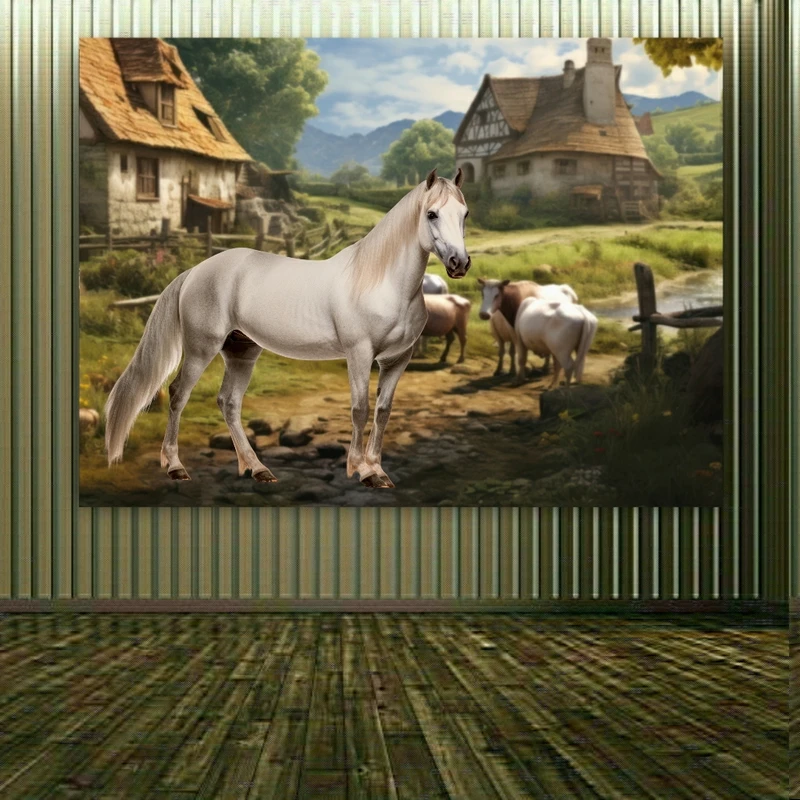 پوستر دیواری مدل اسب مزرعه کد FP103891