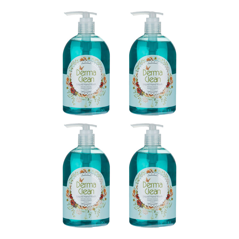 مایع دستشویی درما کلین مدل Mimosa حجم 500 میلی لیتر بسته 4 عددی