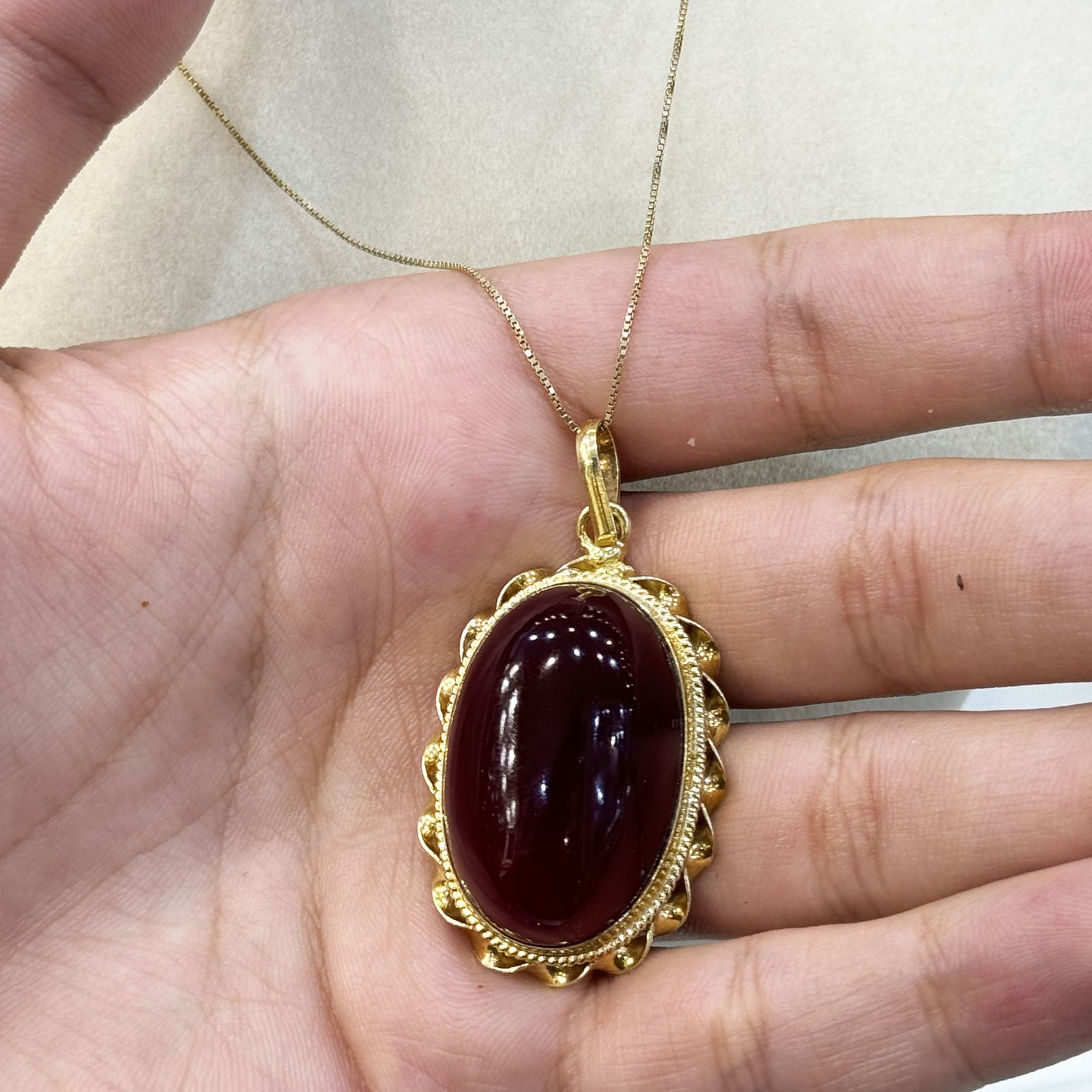 گردنبند نقره زنانه مدل دستساز عقیق طبیعی 44-34 - - 2