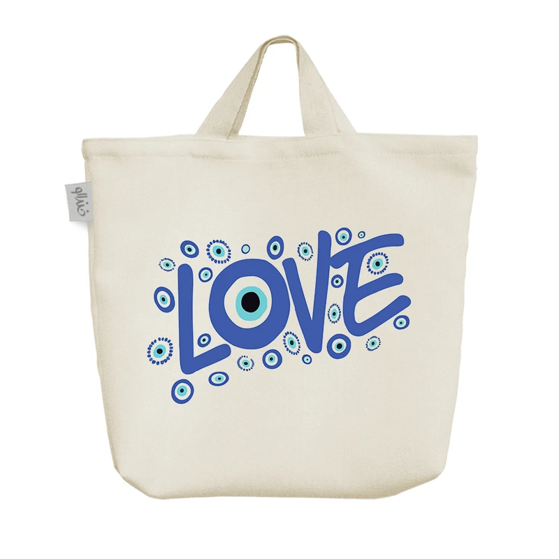 ساک خرید خندالو مدل چشم زخمی Love    کد 7393