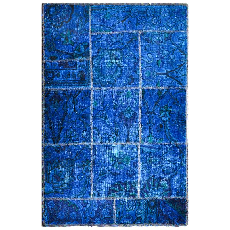 کلاژ فرش دستبافت یک و نیم متری امیرخیز مدل تکه دوزی کد 106767