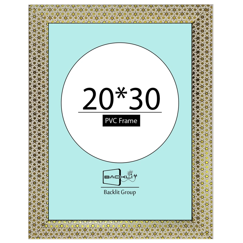 قاب عکس بکلیت طرح خاتم مدل لبه خم رومیزی سایز 30×20 سانتی متر