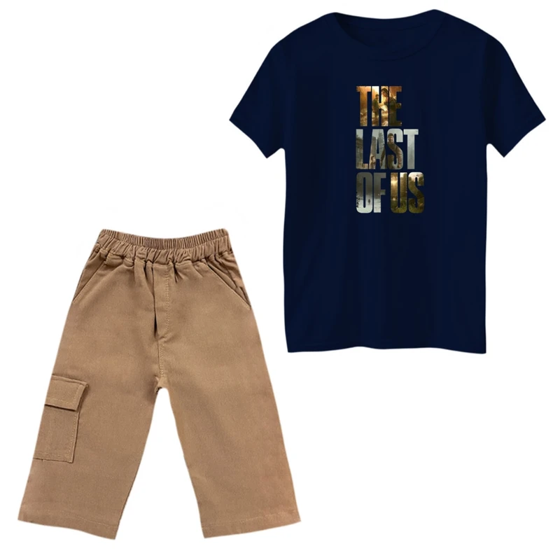 ست تی‌شرت و شلوارک پسرانه مدل last of us کد 2