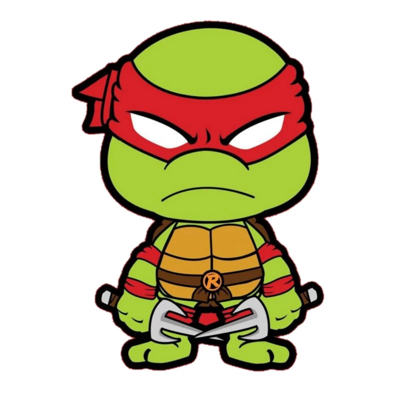 استیکر پارچه و لباس پاد آفرین مدل کارتونی لاک پشت نینجا بامزه جذاب کد 1742