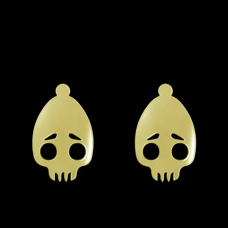 گوشواره طلا 18 عیار زنانه مدوپد مدل جمجمه کد GA1-15678