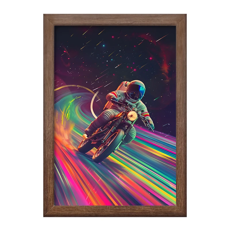 تابلو خندالو طرح فضانورد موتورسوار کد F12888