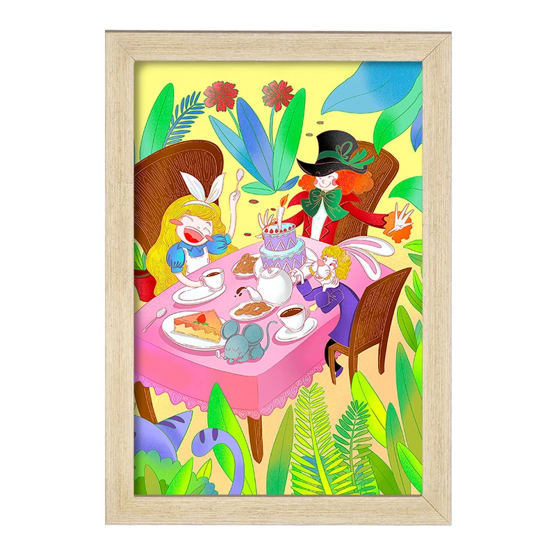 تابلو خندالو مدل آلیس در سرزمین عجایب کد F1