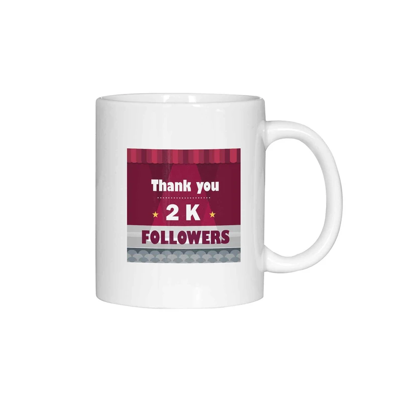 ماگ ژالینو طرح 2K Followers کد 002