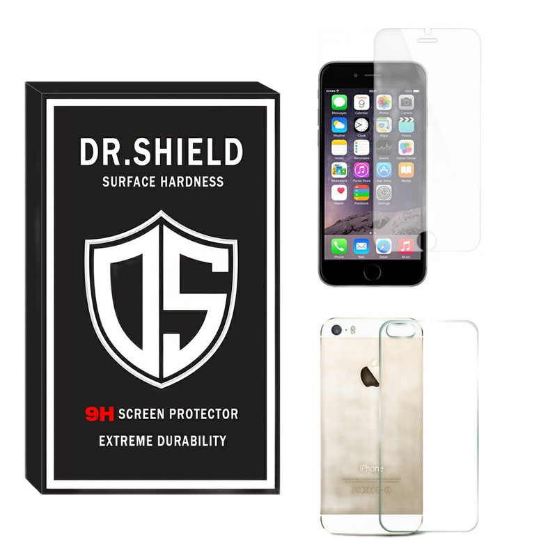 محافظ صفحه نمایش دکتر شیلد مدل TSPDR-06 مناسب برای گوشی موبایل اپل Iphone 5S به همراه محافظ پشت گوشی