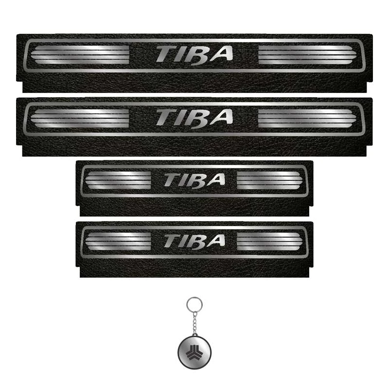 برچسب پارکابی خودرو لندمون کد LM113 MS مناسب برای تیبا مجموعه 4 عددی به همراه جاکلیدی