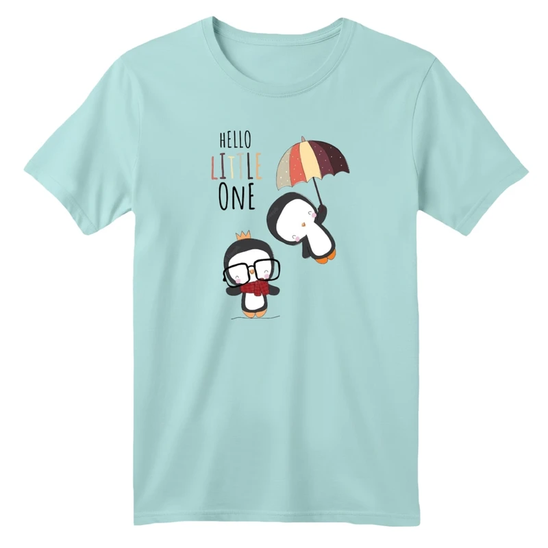 تی شرت آستین کوتاه بچگانه مدل پنگوئن های چتر