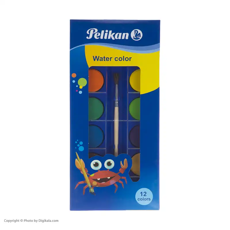 آبرنگ 12 رنگ پلیکان مدل Wa/12-606000