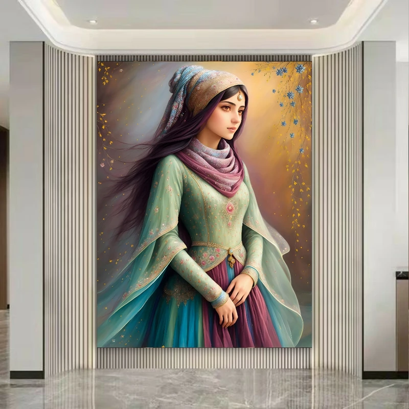 پوستر دیواری طرح نقاشی فانتزی دختر آریایی کد GR1087