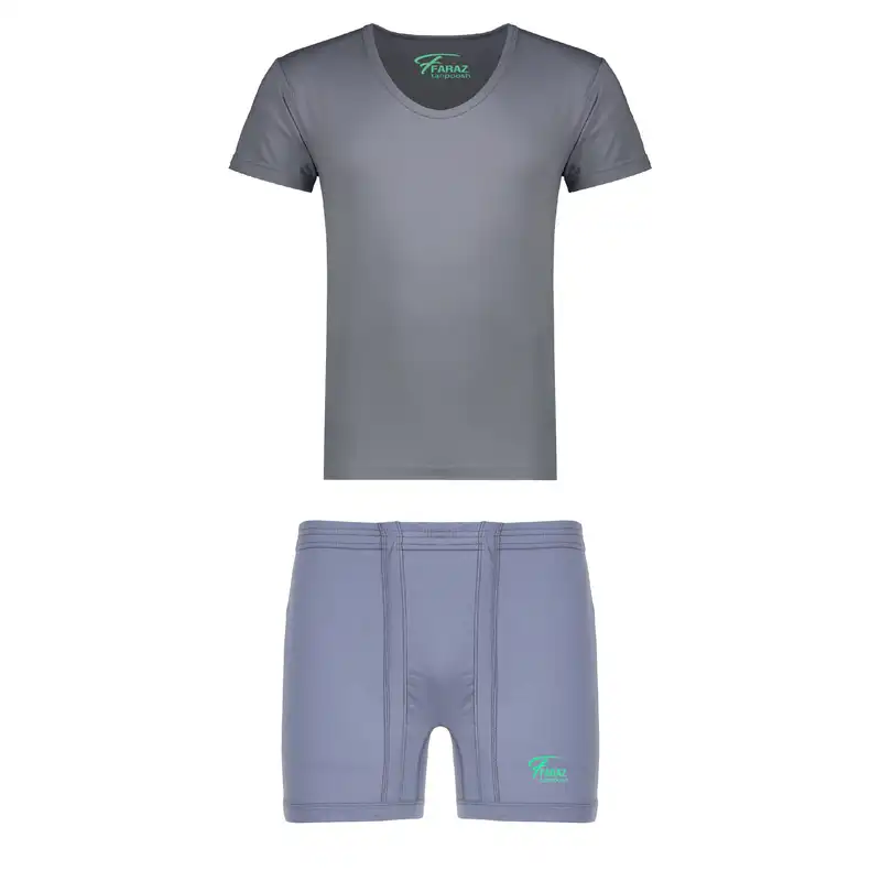 ست شورت و زیرپوش پسرانه مدل z11 رنگ طوسی