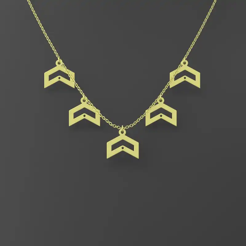 گردنبند طلا 18 عیار زنانه مدوپد مدل فلش کد RNA10720