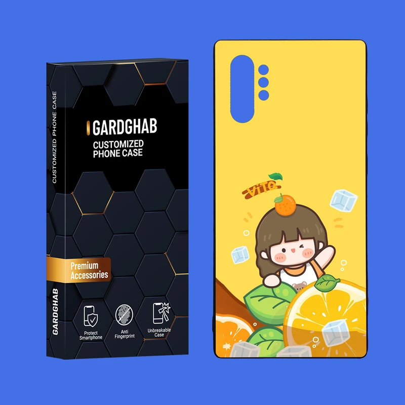 کاور گارد قاب مدل دورژله ای پشت گلس دخترانه مناسب برای گوشی موبایل سامسونگ Galaxy Note 10 Plus