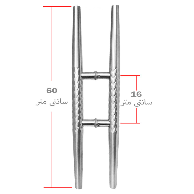 دستگیره در مدل شیشه ای استیل 60 کد SS60LD