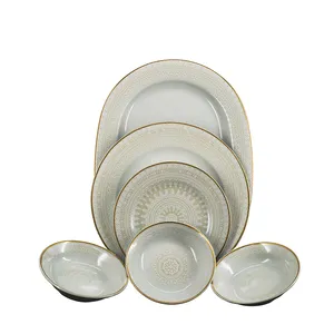 سرویس غذاخوری 26 پارچه مقصود مدل پالومه لوستر طلا