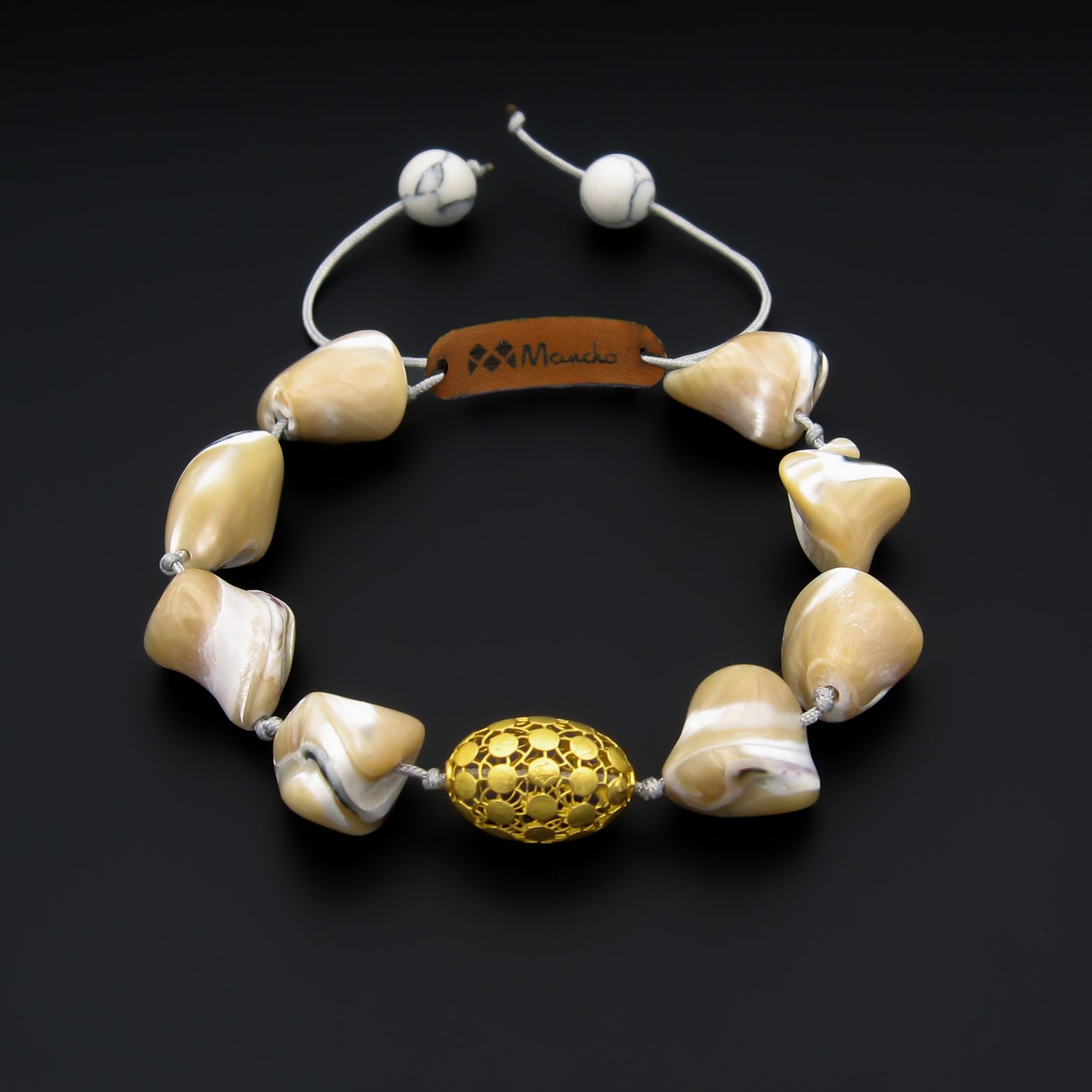 دستبند طلا 18 عیار زنانه مانچو مدل bfg240 -  - 6