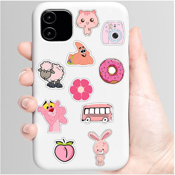 استیکر لپ تاپ راتیانا مدل PINK PACK02 مجموعه  10 عددی