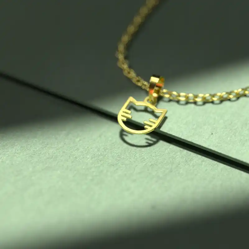 گردنبند طلا 18 عیار زنانه مدوپد مدل گربه