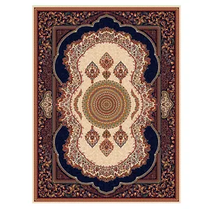 فرش ماشینی مدل کهربا کد A0018K زمینه کرم