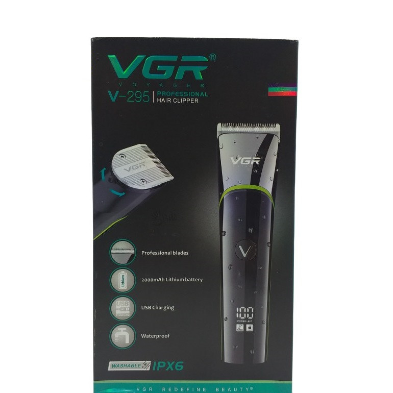 ماشین اصلاح موی سر و صورت وی جی آر مدل V-295 ماشین اصلاح موی سر و صورت وی جی آر مدل V-295
