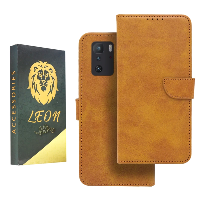 کیف کلاسوری لئون مدل Khoshi مناسب برای گوشی موبایل شیائومی Redmi  Note 10 Pro 5G