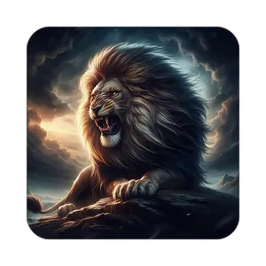 زیر لیوانی کاکتی طرح شیر مدل mp23032