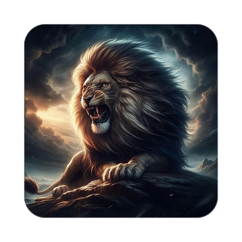 زیر لیوانی کاکتی طرح شیر مدل mp23032