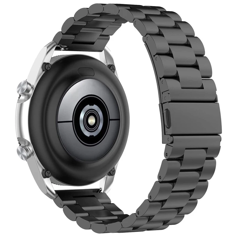 بند مسیر مدل 3bead Steel Metal مناسب برای ساعت هوشمند سامسونگ Galaxy Watch Gear S2 Classic / Gear S3 / Gear Sport سایز 22 میلی متری