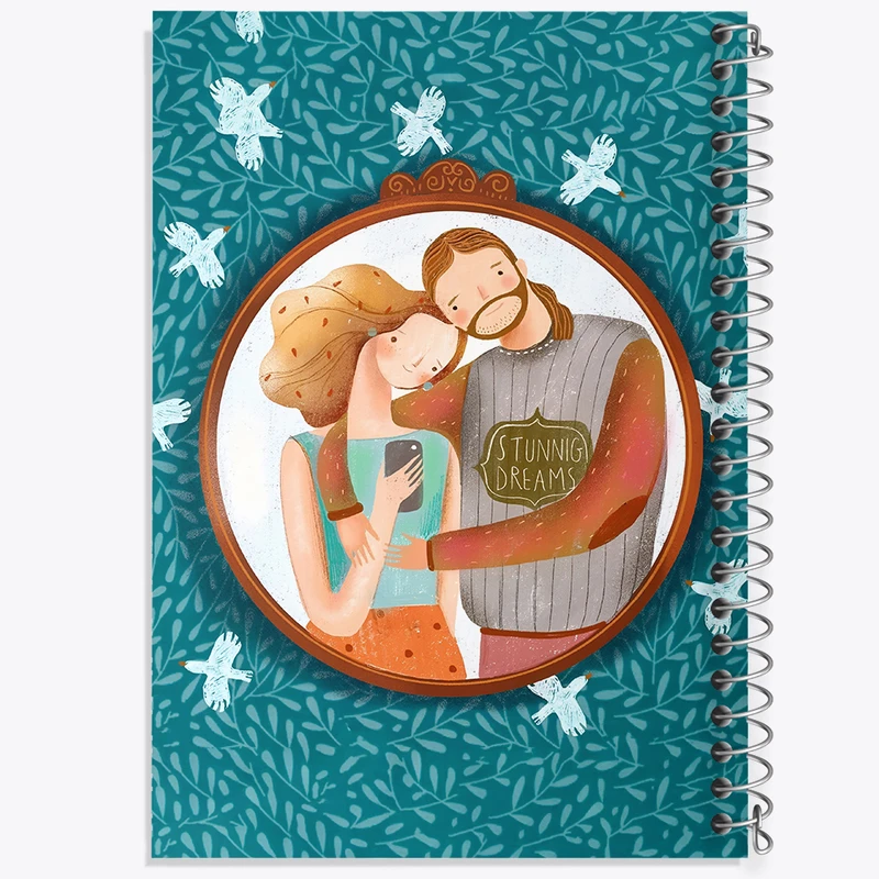 دفتر لیست خرید 50 برگ خندالو طرح عاشقانه کد F7417