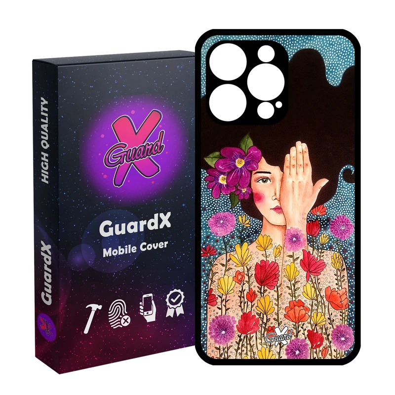 کاور گارد ایکس طرح دختر مدل قاب Glass10144 مناسب برای گوشی موبایل اپل iPhone 15 Pro Max